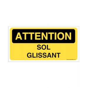 AUA SIGNALETIQUE - Panneau sol glissant - C - 400x200 mm, PVC 1.5mm (AUA SIGNALETIQUE, neuf)