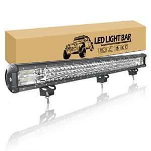 RIGIDON 86cm 468W Barre Lumineuse LED de Travail, 12V 24V Rampe Barre de LED 4x4, IP67 Etanche Barre d'&eacute;clairage LED pour Offroad V&eacute;hicules Voiture Camions Tracteur,6000K feu antibrouillard (JIANDAO, neuf)