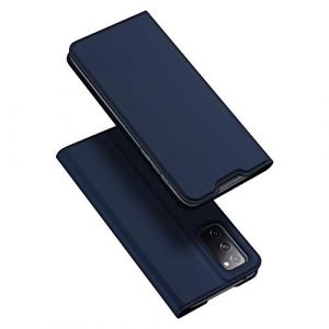 DUX DUCIS Coque Samsung Galaxy S20 FE, Premium Étui Housse en Cuir de Protection [Stand Support] [Porte-Cartes de Crédit] [Fermeture Magnétique] pour Samsung Galaxy S20 FE (Bleu Profond) (DUX DUCIS Official Store, neuf)
