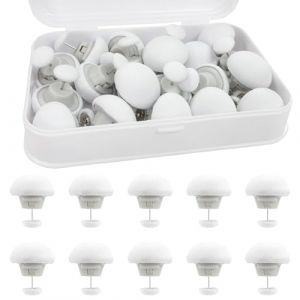 iCovalescent 20 Pcs Pince Couette, Lot de Supports de Couette avec Boîte de Rangement, Clips de Fixation Champignons Épingles à Couette avec Bouton Ronds pour Housse de Couette (zhuanbenya, neuf)