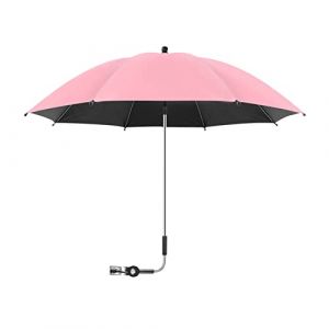 Ombrelle Pour Poussette Universelle, Parasol Poussette Universelle Anti Uv 50+, Pare Soleil Bebe Avec Pince Réglable Et Bras Flexible À 360° Parasol Pour Landau Poussette Fauteuil Roulant - 85cm (Bimmmm, neuf)