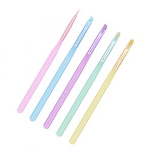 Mikinona Ensemble De 5 Pi&egrave;ces Ensemble De Stylo &agrave; Ongles Uv Dirig&eacute; Clou Trousse De Vernis &agrave; Ongles En Gel Brosse &agrave; Ongles Outils De Conception Des Ongles Trousse &agrave; Ongles Art Laine De Nylon (Dawn Cedar, neuf)