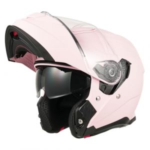 MY Casque Moto Modulable Intégral 935,Homologué ECE 22.06 avec Double Visière pour Les Homme Femme (Rose, S) (MY Helmets, neuf)