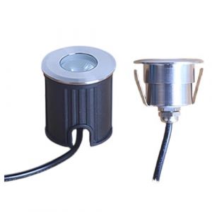 OrbitCob® 1W Mini Projecteur Spot LED Encastré Sous-marin Lumière d'Escalier Ultra-Mince, IP68 Étanche en Acier Inoxydable pour Piscine, Jardin, Fontaine, Éclairage Extérieur Paysager(Blanc chaud,42mm (AMZFR-OrbitCob®, neuf)