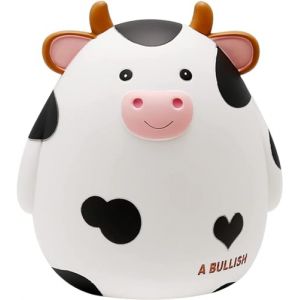 H&W Tirelire Vache pour Enfants, Animali&egrave;re et Incassable - Cadeau Cr&eacute;atif pour Gar&ccedil;ons, Filles et Adultes - Anniversaire, Naissance, No&euml;l (Blanc) (HandW, neuf)