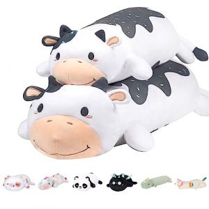 Mewaii Peluche Coussin 85CM Long Oreiller Vaches pour Enfant d'animaux Poupée Jouets Kawaii pour Enfant Mignonne Moelleux Confort Coussins Oreiller en Peluche pour Cadeau 3 Ans et Plus (MeWaii - EUR, neuf)