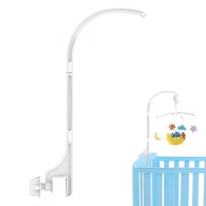 Support Mobile Bebe, Support Mobile pour Lit B&eacute;b&eacute;, support de Cloche de Lit mobile, 60 cm R&eacute;glable, pour lit de B&eacute;b&eacute; et Table &agrave; Langer, pour Suspension, Carillons Eoliens, Jouets, Blanc (Fredeom, neuf)