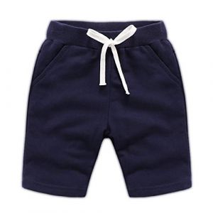 Dingdong B&eacute;b&eacute; Enfant Gar&ccedil;on Et&eacute; Coton Shorts（Bleu fonc&eacute;,6Ans） (Ding dong's Closet, neuf)