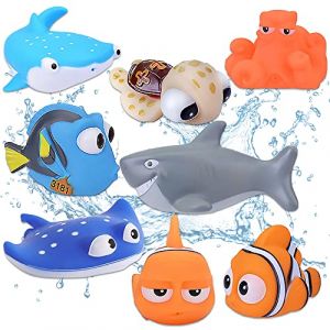 Le Monde de Nemo Toys – 8 pièces Le Monde de Dory Nemo Squirters Jouets de bain pour bébé Jouet de bain flottant pour bébé et enfant (AnnoToys, neuf)