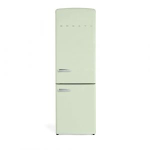 CREATE / FRIDGE STYLANCE/Réfrigérateur combiné Vert Pastel/Style rétro Vintage, avec congélateur, ouverture 135º, pratique, matériaux résistants, 330L, 210W, 60x74,4x190cm (CREATE, neuf)