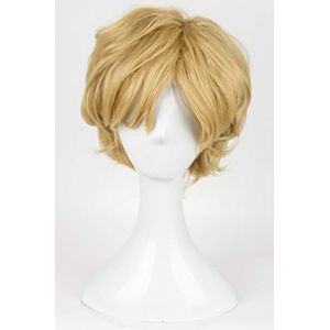 GUANBBD Perruque de cosplay - Jeu de rôle - Sailor Moon Tenoh Haruka Sailor Uranus - Perruque courte - Cosplay - Cheveux dorés - Halloween (GUANBAIJI1982, neuf)