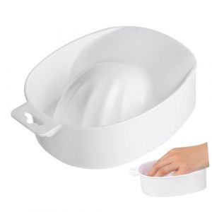VALICLUD Bac Manucure Blanc Plastique Bol Trempage Ongle Rectangulaire Simple Couche pour Retrait Faux Ongles et Soin Cuticules Adapté Usage Salon et Domicile (MOUBACK, neuf)