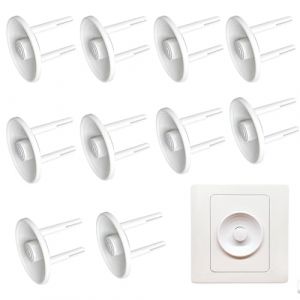 10pcs Cache Prise Bébé,Cache Prise,Protection Prise Electrique Bebe,Cache Prise Electrique,Cache Prise Electrique Universal Pour Securite Enfant,Protection Prise Electrique Bebe Pour Domestique,Blanc (YIQings-US, neuf)