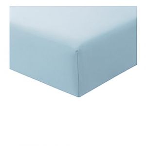 Drap-Housse Percale 100% Coton 80 Fils – Bonnet 30 cm – Doux, Résistant et Élégant - Qualité supérieure 80 Fils (Bleu Clair, 160 x 200 x 30) (kidparadise, neuf)