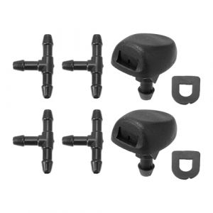 Partuto Kit De Buses De Lave-Glace Pour Peugeot 207 2007-2015 Buses De Pulv&eacute;risation De Pare-Brise Jets De Lave-Glace No.6438H4 2 Pcs Joints 4 Pcs Connecteur En T (Part to u, neuf)