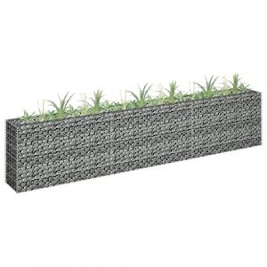homiuse 270x30x60 CM Cloture Jardin Exterieur Mur en Gabion JardinièRe Clã´Tures Dã©Coratives Claustra Exterieur Decoration Jardin pour Les Zones Commerciales Et RéSidentielles Pratique Et Beau (HOMIUSE-Dirrect, neuf)