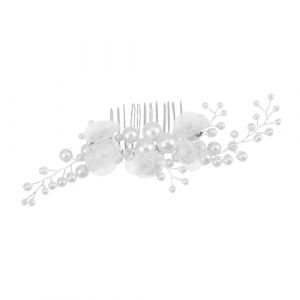 Ipetboom Peigne De Mari&eacute;e Peigne &agrave; Cheveux De Mariage Peigne &agrave; Cheveux En Perles De Mari&eacute;e Accessoires De Cheveux De Mariage Accessoires De Cheveux Floraux Peigne &agrave; Fleurs Blanche Engrener (hikarish, neuf)