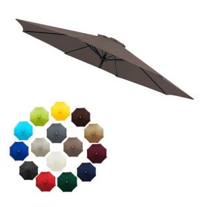 SMELEDFCFK Tissu De Rechange Pour Parasol D'extérieur Pour Parasol 6 Baleines/8 Baleines, 2/2.3/2.5/2.7/3m Toile De Parasol De Jardin, Housse De Rechange Pour Parasol Universelle(Light Coffee,(6.5FT)2 (Haoluofangzipin, neuf)