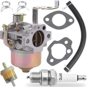 ZAMDOE 227-62450-10 Carburateur de Tondeuse &agrave; Gazon pour Robin EY20 EY15 DET180 pour Wisconsin WI-185 Groupe &eacute;lectrog&egrave;ne Remplace 228-62451-10 Carburateur de soufflerie avec Joints Bougie d'allumage (ZAMDOE, neuf)