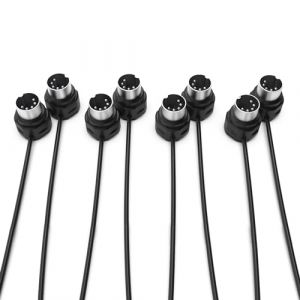 CME Lot de 4 câbles MIDI - 3FT / 90 cm - DIN 5 broches - Profil bas - Connecteurs ultra fins coudés à 45 degrés en miroir pour les espaces compacts (4-PACK - 90CM) (CME Pro, neuf)
