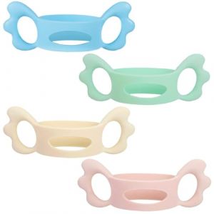 Dryxog 4 Pi&egrave;Ces Baby Bottle Handle Double Ear Wide Caliber, Poign&eacute;Es De Biberon, Poign&eacute;E En Silicone Pour Biberons, Porte Biberon, Poign&eacute;E De Bouteille Carr&eacute;E &agrave; Large Calibre (Blanc, Rose, Vert, Bleu) (xiaozhuy, neuf)