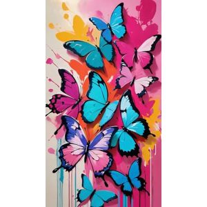 ARTGOTO Peinture par Numero Adulte Grand Format,40x70cm Peinture par Numéro Adulte Papillon B,Paint by Numbers for Adults pour Décoration Murale(Sans Cadre) (ZHUMUTO/ARTGOTO Direct, neuf)