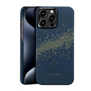 pitaka Coque pour iPhone 15 Pro Compatible avec Magsafe Housse Ultra-Mince en Fibre Aramide Étui de Protection Magnétique et Texture Haptique [MagEZ Case 4] Voie Lactée Galaxie (PITAKADirect FR, neuf)