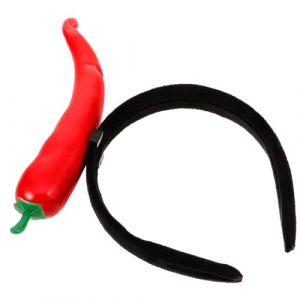 Gatuida Bandeau Cheveux Simulé Piment Rouge Original Accessoire Tête Unisexe Confortable pour Fête (Brandon Zou, neuf)