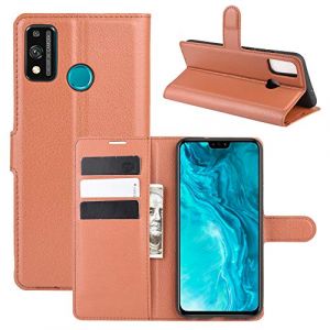 Fertuo Coque Honor 9X Lite, Antichoc Portefeuille &Eacute;tui Housse en Cuir &agrave; Rabat Flip Cover Case avec Silicone Bumper, Porte Carte, B&eacute;quille, Boucle Magn&eacute;tique pour Honor 9X Lite, Marron (Fertuo Store, neuf)