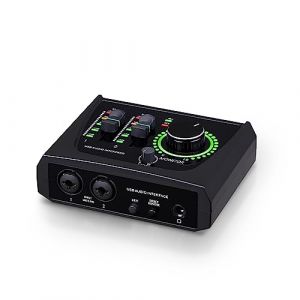 BOMGE Mini interface audio USB &agrave; 2 canaux pour enregistrement, streaming et podcasting, avec alimentation fant&ocirc;me XLR/48 V, interface audio de qualit&eacute; studio pour guitariste, chanteur, podcasteur ou (BOMGE, neuf)