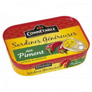 CONNETABLE - Connétable Sardines Généreuses Au Piment 140G - Lot De 4 - livraison offerte (A TA PORTE, neuf)