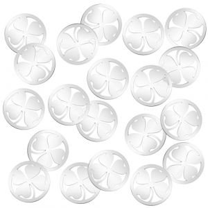 Otuuz 20 Jetons de Caddie avec Tr&egrave;fle &agrave; Quatre Feuilles Jeton de Courses en Acier Inoxydable Porte-Bonheur Jeton Portable pour Caddie Puces pour Chariots de Courses pour Femme Shopping Supermarch&eacute; (Starrywpsky, neuf)