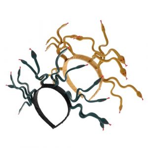 FRCOLOR 2 Pi&egrave;ces Coiffure pharaon &eacute;gyptienne casque de serpent pliable bandeaux de serpent cerceau de cheveux d'halloween accessoires pour cheveux diad&egrave;me d'Halloween Plastique (Different Quality, neuf)