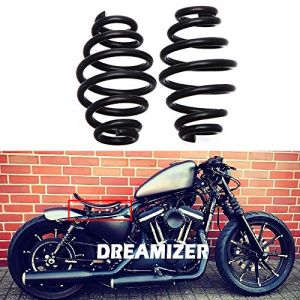 DREAMIZER 3" Ressorts de Siège Solo de Moto, Ressort de Montage de Selle de Moto pour Sportster XL883 1200 Softail Dyna(Noir) (DREAM AUTOPARTS, neuf)