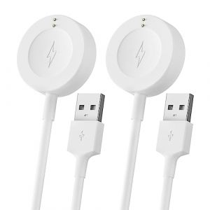 Sinoacc 2pcs 100cm Chargeur Compatible avec Fossil Gen 6/Gen 5/Gen 5e/Gen 4/Skagen Falster 2/Misfit Vapor 2/Diesel Guard 2.5,Blanc (StarIsland, neuf)
