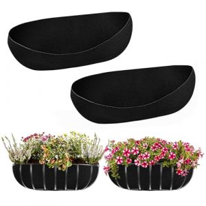 NICENEEDED 2 doublure de Panier de Jardinière Doublures de Boîte de Fenêtre en Tissu de 24 pouce Doublures de Panier Suspendues Doublures de Jardinière en Feutre Doublure pour Plantes Suspendues (Niceneeded FR, neuf)
