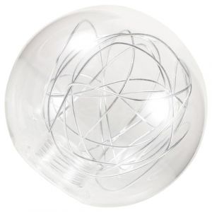 POPETPOP Abat-jour En Verre Transparent G9 Diam&egrave;tre 120 Mm Fil Aluminium Argent&eacute;, Couvre-ampoule Suspendu D&eacute;coratif Pour Lustre Salon Chambre, Remplacement Unique (Denneyas, neuf)