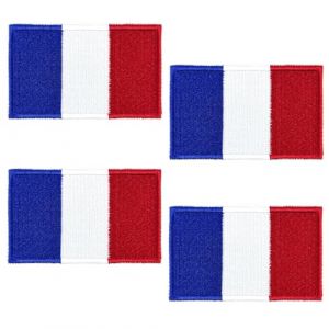 4 Pi&egrave;ces Patches Thermocollant France, &Eacute;cusson de drapeau France, national Brod&eacute; &agrave; Repasser ou &agrave; Coudre Patch (Mak_store, neuf)