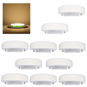 Ampoule LED GX53 super lumineuse 8 W 720 lm 3000 K blanc chaud intensit&eacute; non variable Quantit&eacute; : 10 pi&egrave;ces (LightGalaxy, neuf)