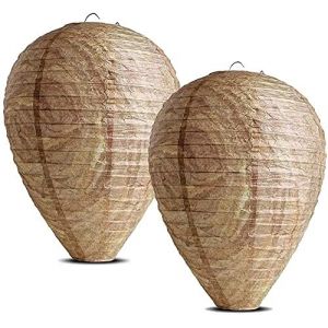 Lot de 2 pièges à guêpes factices - Répulsif à guêpes - Répulsif pour guêpes - Imperméable - Pour la maison et le jardin en plein air - Dissuasif - Repousse les abeilles à distance (2) (taimiaomaoyi, neuf)