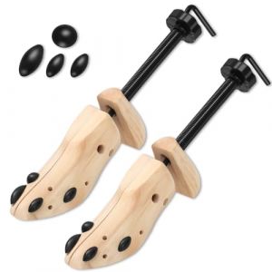 Chumix Embauchoir Chaussures Hommes et Femmes, 2 Pieces Elargisseur Chaussure en Bois de Pin, Ecarteur Chaussure avec 4 Coussinets, pour Largeur et Longueur Réglable (Beige, M) (Novastream Kanalas Kft., neuf)