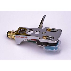 Miroir chrom&eacute; rev&ecirc;tement rigide, support avec micros AT, aiguilles pour Technics SL 1000, SL 1100, SL 1200, SL 1210, SL 1300, SL 1301, SL 1310, SL 1350, SL 1400, SL 1401, SL 1410 (MyNeedleStore Cdn, neuf)