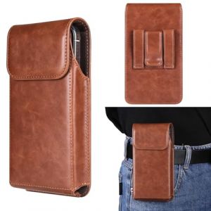 &Eacute;tui de t&eacute;l&eacute;phone portable avec clip de ceinture en cuir synth&eacute;tique pour iPhone 16 Pro Max, Google Pixel 8 Pro, Samsung Galaxy A15, A25, A55, A14, A05, A05s, S24 Ultra, S23 Ultra (Marron, XL) (Jlyifan's Store, neuf)