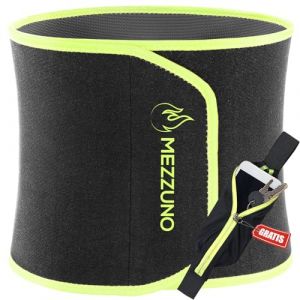 mezzuno - Ceinture de Sudation Homme et Femme Amincissante &middot; Ceinture Ventre Plat Homme &middot; Effet Sauna &middot; Ceinture Abdominale en N&eacute;opr&egrave;ne Ajustable sans Latex &middot; Vert L-XL (mezzuno, neuf)