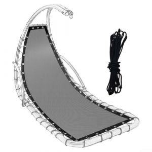 Tissu de rechange élégant pour balancelle suspendue, tissu de rechange élégant pour balancelle suspendue en textilène, parfait pour la relaxation (gris foncé B) (runshenghe, neuf)