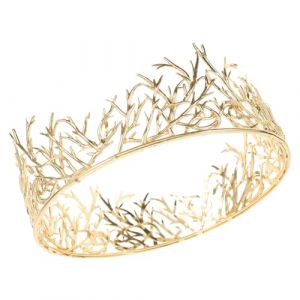 DEARMAMY Couronne Mariage Femme Homme Cosplay Roi Accessoire Costume Brillant &Eacute;l&eacute;gant Occasion Sp&eacute;ciale (Liiane, neuf)