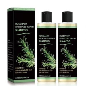 Shampooing Bio &agrave; La Romarin Pour La Croissance Des Cheveux, &agrave; La Romarin Et &agrave; La K&eacute;Ratine Hydrolys&eacute;E, Naturel &eacute;Paississant Et Fortifiant Pour Cheveux Clairsem&eacute;S, ConvientAuxHommesEtAuxFemmes(2) (Yigoushangmao, neuf)