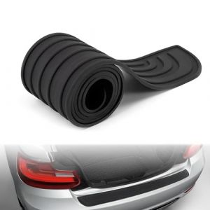 Protection Pare Choc Voiture,Protection de Seuil de Chargement en Caoutchouc, Protecteur Pare-Chocs Arri&egrave;re Autocollante,Compatible avec la Plupart des Voitures (90x7CM) (yujunds, neuf)