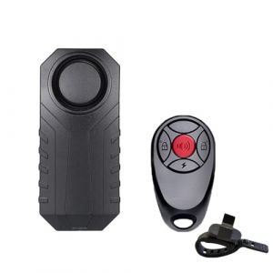 Mengshen Alarme de moto &agrave; vibration pour v&eacute;lo &eacute;lectrique Syst&egrave;me d'alarme antivol sans fil 113 dB avec t&eacute;l&eacute;commande am&eacute;lior&eacute;e avec sangle en silicone (Mengshen, neuf)