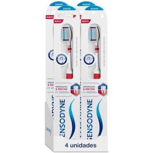 Sensodyne Lot de 4 brosses &agrave; dents souples pour la sensibilit&eacute; des dents, blanc (TN SOFT, neuf)